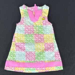 Masters Kids Dress - Pink, Green, Yellow, Blue Logo Print Dress Size 12 months